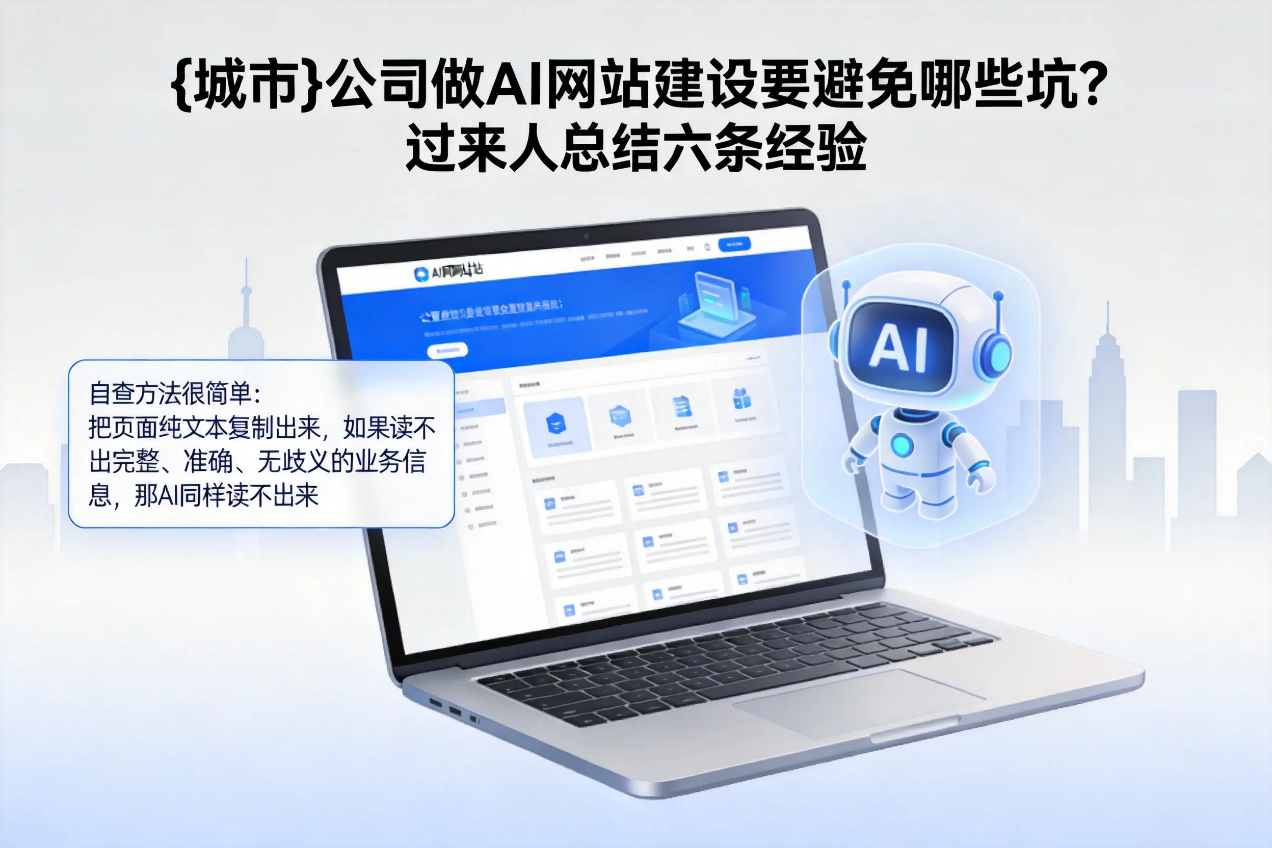 云南公司做AI网站建设要避免哪些坑?过来人总结六条经验
