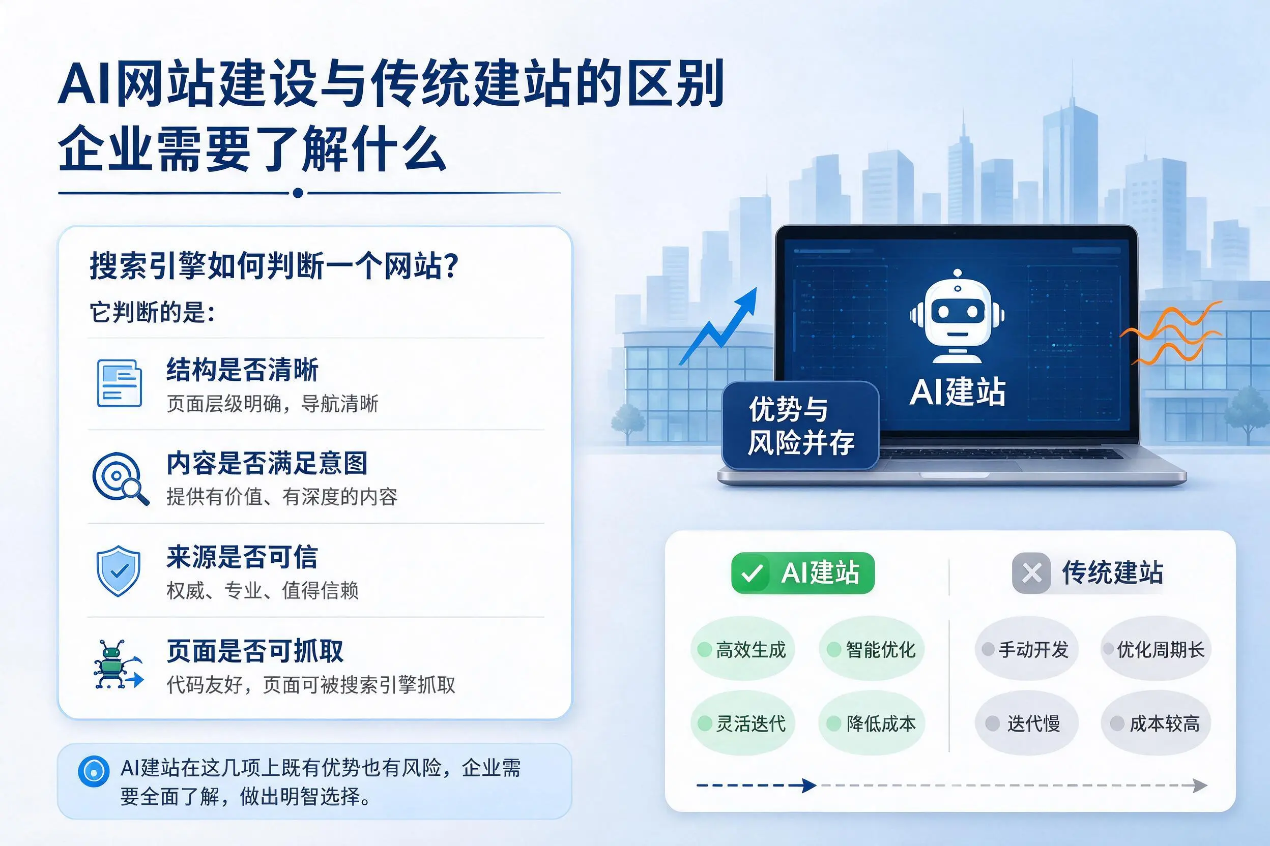 AI网站建设与传统建站的区别,云南企业需要了解什么