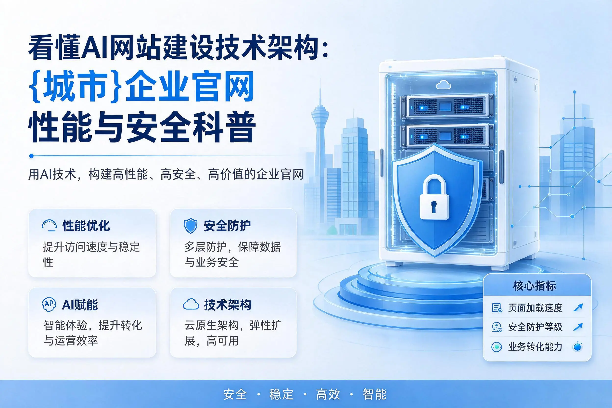 看懂AI网站建设技术架构:云南企业官网性能与安全科普