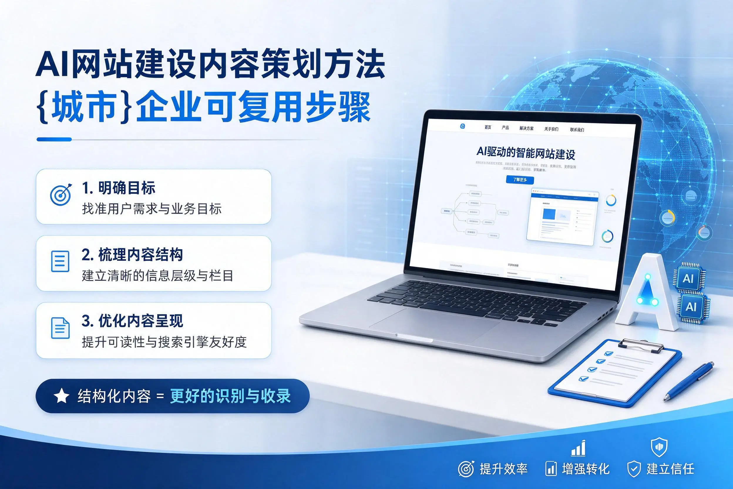 AI网站建设内容策划方法,云南企业可复用步骤