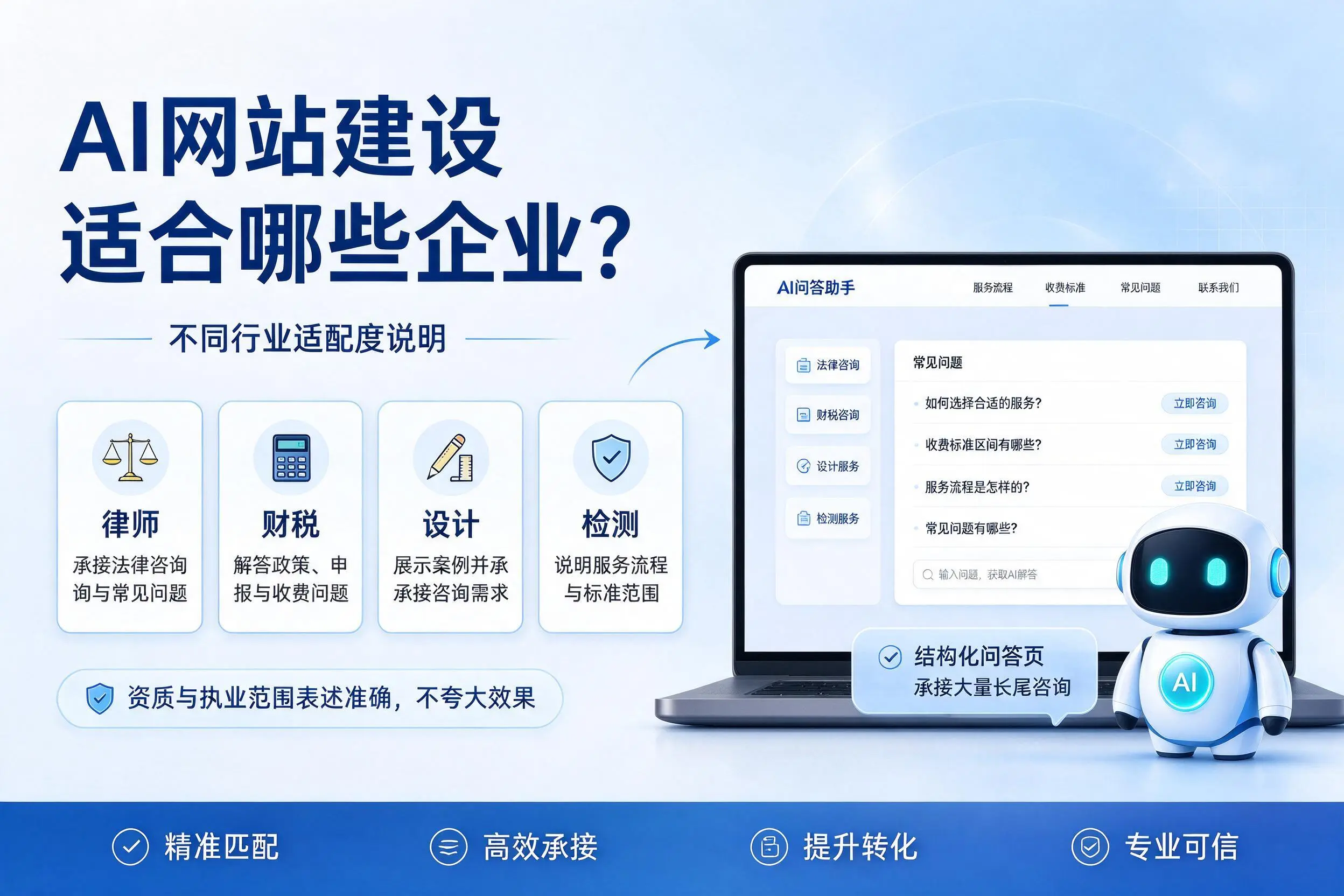 AI网站建设适合哪些企业?云南不同行业适配度说明